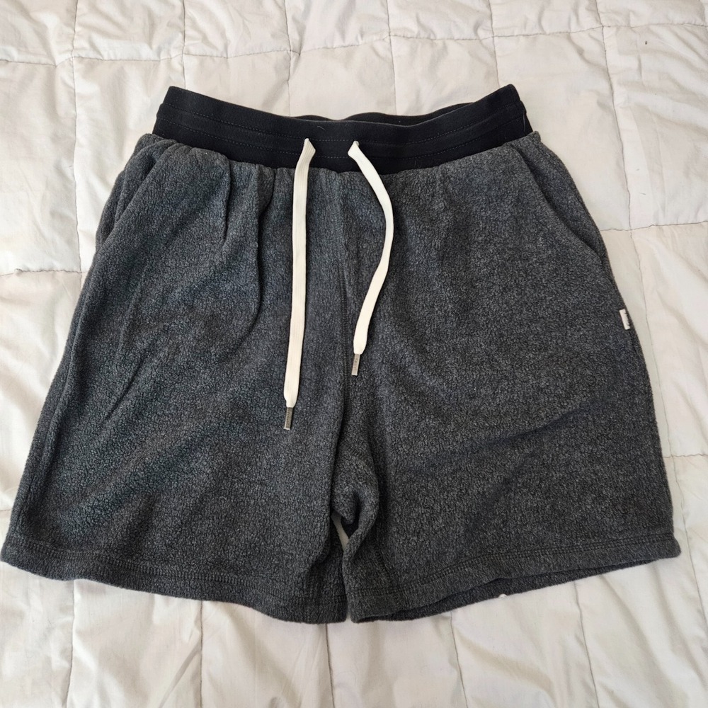 Feat Men's Black Gray Blanket Blend Pull on Short Size M